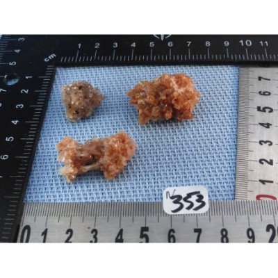 Creedite Lot de 3 Pierres Brutes 25gr50 | Minéraux Paubrasil