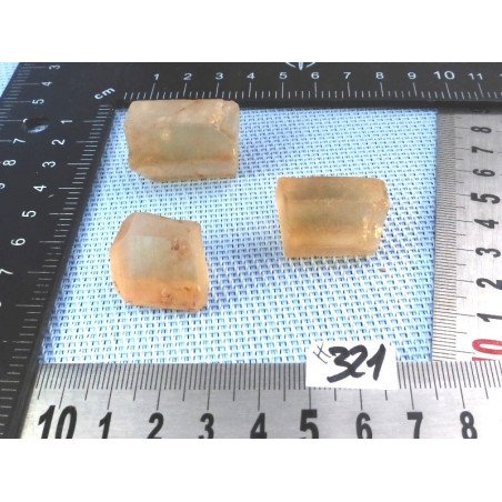 Citrine Lot de 3 Batonnets Bruts 47g | Minéraux Paubrasil