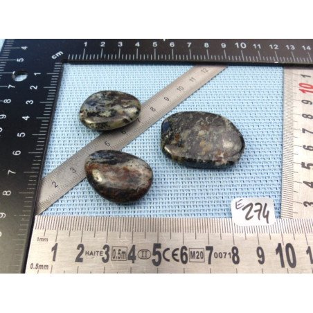 Astrophyllite véritable et rare Lot de 3 Galets Plats 41g | Minéraux Paubrasil