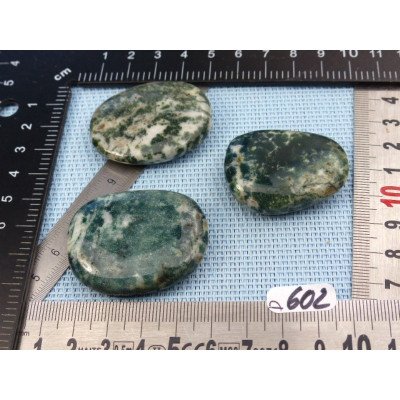 Agate Arborisée Lot de 3 Pierres Plates 67g | Minéraux Paubrasil