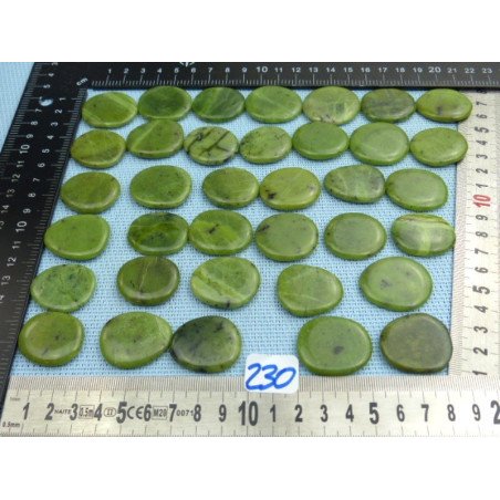 Jade Néphrite Pierre Plate Mini à l unité de 29 à 33 mm | Minéraux Paubrasil