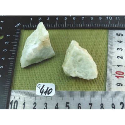 Aigue-Marine Lot de 2 Pierres Brutes 59g | Minéraux Paubrasil