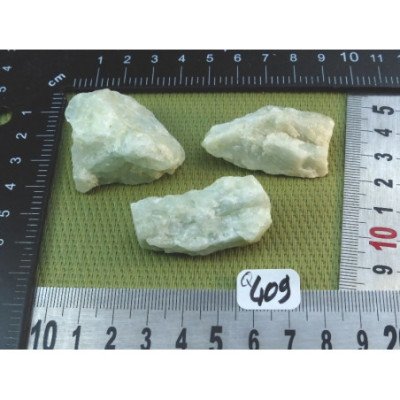 Aigue-Marine Lot de 3 Pierres Brutes 64g | Minéraux Paubrasil