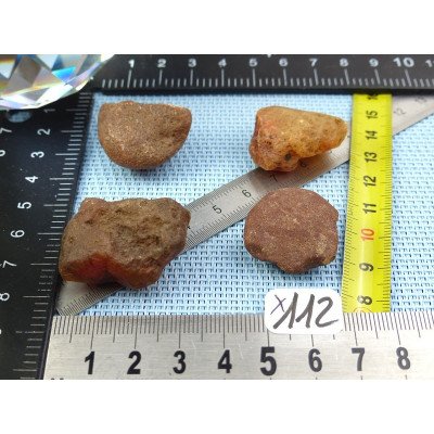Cornaline Lot de 4 Pierres Brutes 50g | Minéraux Paubrasil