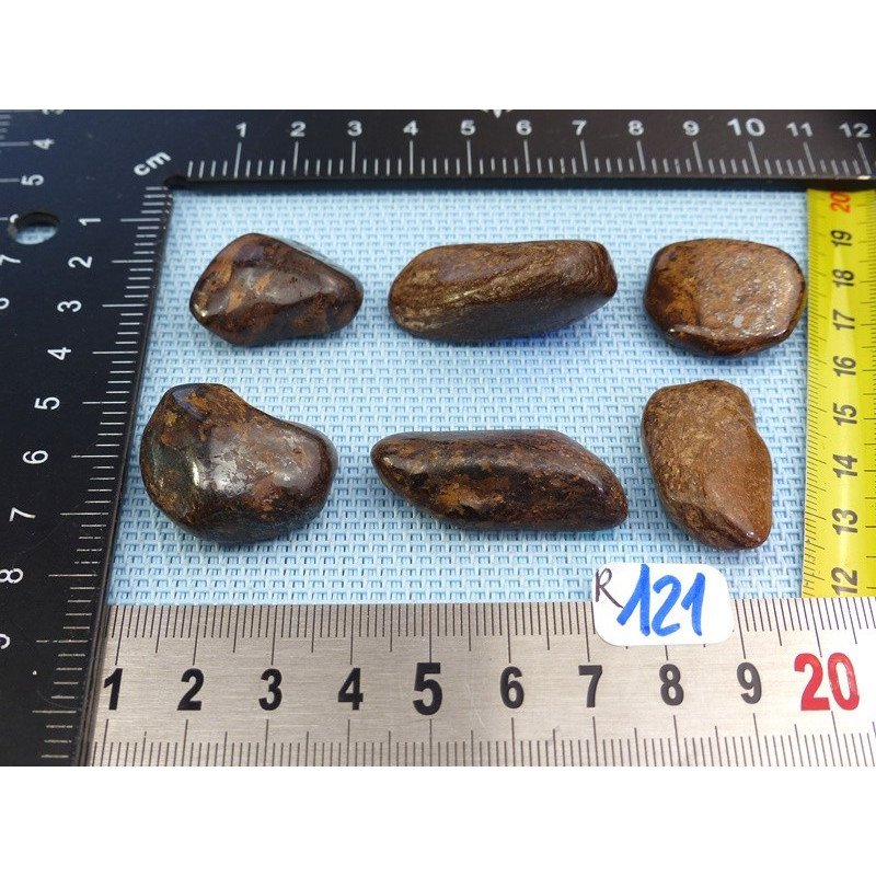 Bronzite Lot de 6 Pierres Roulées 70g | Minéraux Paubrasil