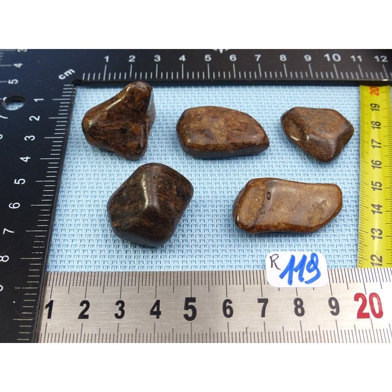 Bronzite Lot de 5 Pierres Roulées 68g | Minéraux Paubrasil