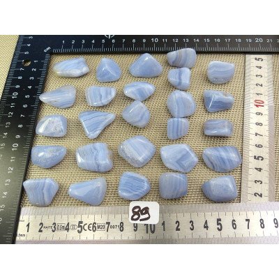 Calcédoine bleue rubanée - Agate Blue Lace Q EXTRA Pierre Ro | Minéraux Paubrasil
