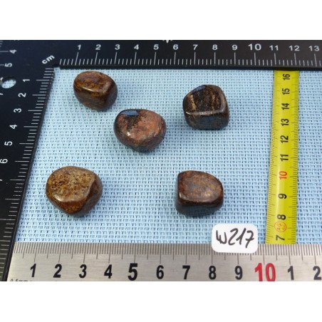 Bronzite Lot de 5 Pierres Roulées 61g | Minéraux Paubrasil