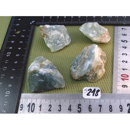 Onyx Bleu Lot de 4 Pierres Brutes 109g | Minéraux Paubrasil