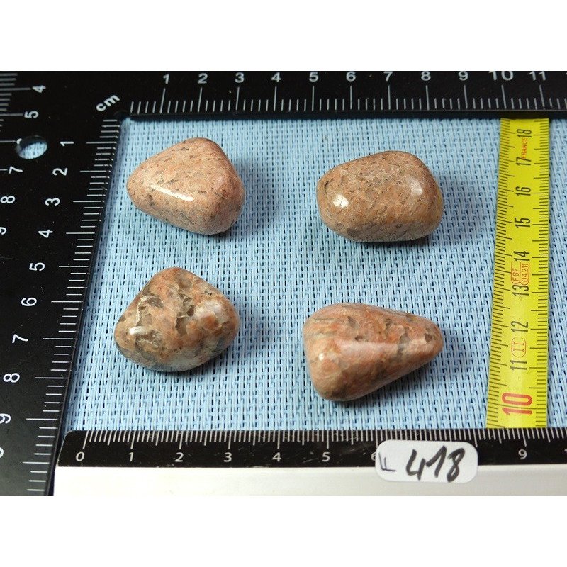 Orthoclase de Madagascar Lot de 4 Pierres Roulées 60g | Minéraux Paubrasil