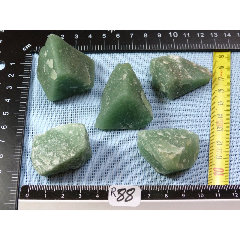 Aventurine Brésil Lot de 5 Pierres Brutes 166g | Minéraux Paubrasil