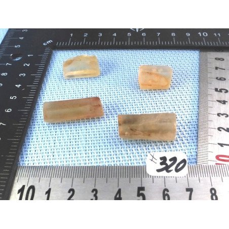 Citrine Lot de 4 Batonnets Bruts 26g | Minéraux Paubrasil