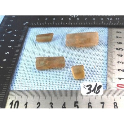 Citrine Lot de 4 Batonnets Bruts 22gr50 | Minéraux Paubrasil