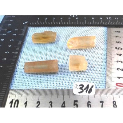 Citrine Lot de 4 Batonnets Bruts 27g | Minéraux Paubrasil