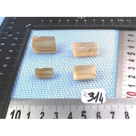 Citrine Lot de 4 Batonnets Bruts 22g | Minéraux Paubrasil