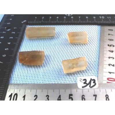 Citrine Lot de 4 Batonnets Bruts 34gr50 | Minéraux Paubrasil