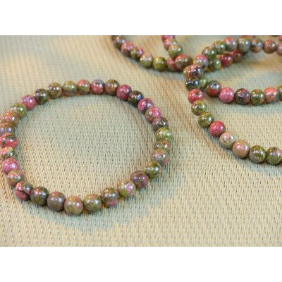 Unakite Bracelet en Perles de 6mm | Minéraux Paubrasil