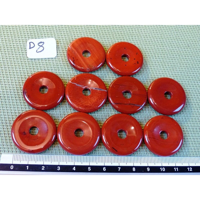 Jaspe Rouge Donut Pi 3cm | Minéraux Paubrasil