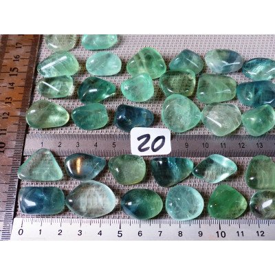 Fluorite Verte Q Extra Pierre Roulée à l unité de 20 à 24 mm | Minéraux Paubrasil