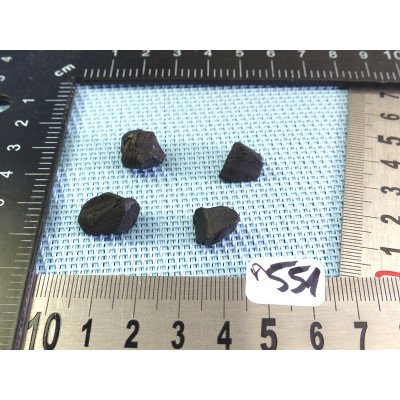 Spinelle Noir Lot de 4 Pierres Brutes 7gr50 | Minéraux Paubrasil