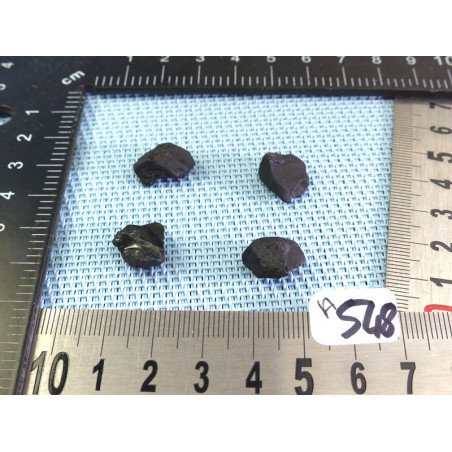 Spinelle Noir Lot de 4 Pierres Brutes 6g | Minéraux Paubrasil