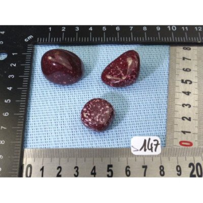 Porphyre Imperial Q Extra Lot de 3 Pierres Roulées 46g | Minéraux Paubrasil