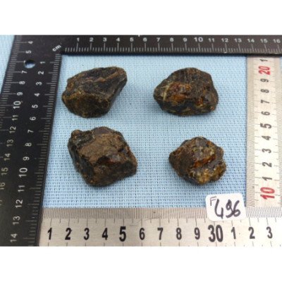 Ambre Bleu de Sumatra Lot de 4 Morceaux Bruts 58g | Minéraux Paubrasil