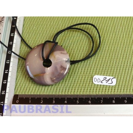 Pi Donut pendentif en Jaspe Mokaïte de 4 cm