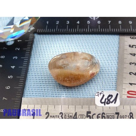 Quartz à inclusions de rutile du Minas Gerais Brésil poli au 2/3 Q Ext