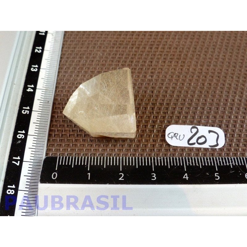 Pointe Quartz à inclusions de rutile Q Extra Minas Gerais Brésil 14gr7