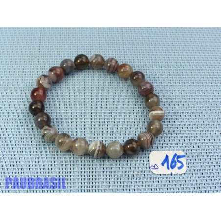Bracelet Agate Botswana en perles de 8mm Q Extra