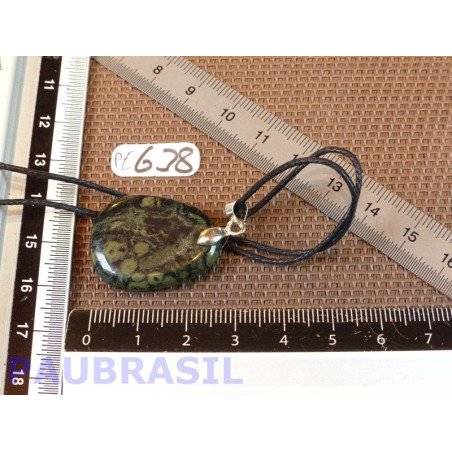 Pendentif Jaspe Kambaba Crocodile mini pierre plate 8gr