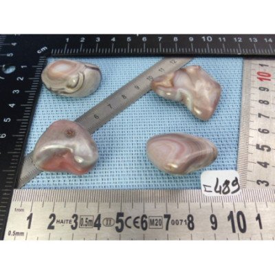 Agate Rose du Botswana Q Extra Lot de 4 Pierres Roulées 78gr | Minéraux Paubrasil