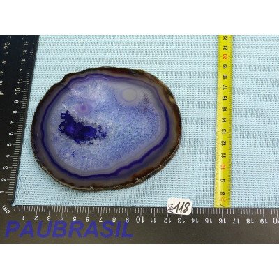 Tranche d agate teintée de 148gr