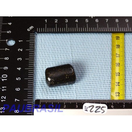 Nuummite pierre roulée cylindrique Q Extra 16g