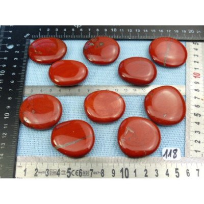 Jaspe Rouge Pierre Plate Q Extra à l unité de 42 à 44 mm | Minéraux Paubrasil