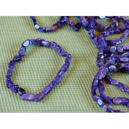 Bracelet Chrysocolle en mini pierres roulées - grains Q Extra