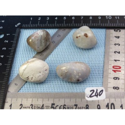 Mangano Calcedoine ou Mangan Chalcedony Lot de 4 Pierres Rou | Minéraux Paubrasil