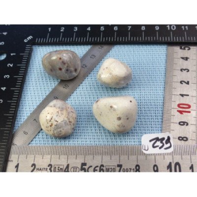 Mangano Calcedoine ou Mangan Chalcedony Lot de 4 Pierres Rou | Minéraux Paubrasil