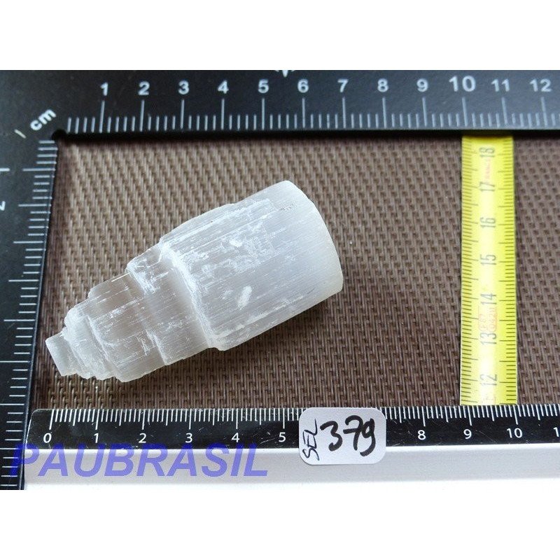 Gratte-ciel en Selenite - Gypse fibreux en pierre brute de 60g