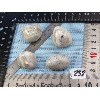 Mangano Calcedoine ou Mangan Chalcedony Lot de 4 Pierres Rou | Minéraux Paubrasil