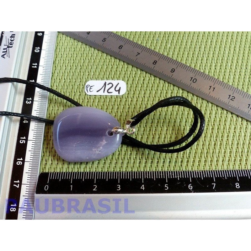 Pendentif Fluorite mauve de France mini pierre plate 13gr .