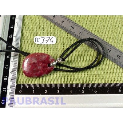 Pendentif Thulite Zoïsite rouge mini pierre plate 7gr