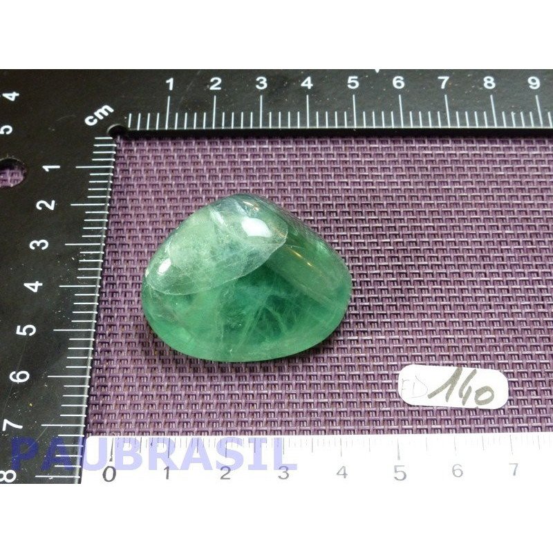 Fluorine - Fluorite verte en Pierre roulée de 44gr Q moyenne