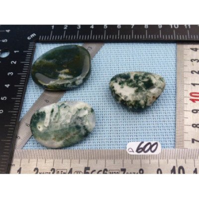 Agate Arborisée Lot de 3 Pierres Plates 57g | Minéraux Paubrasil