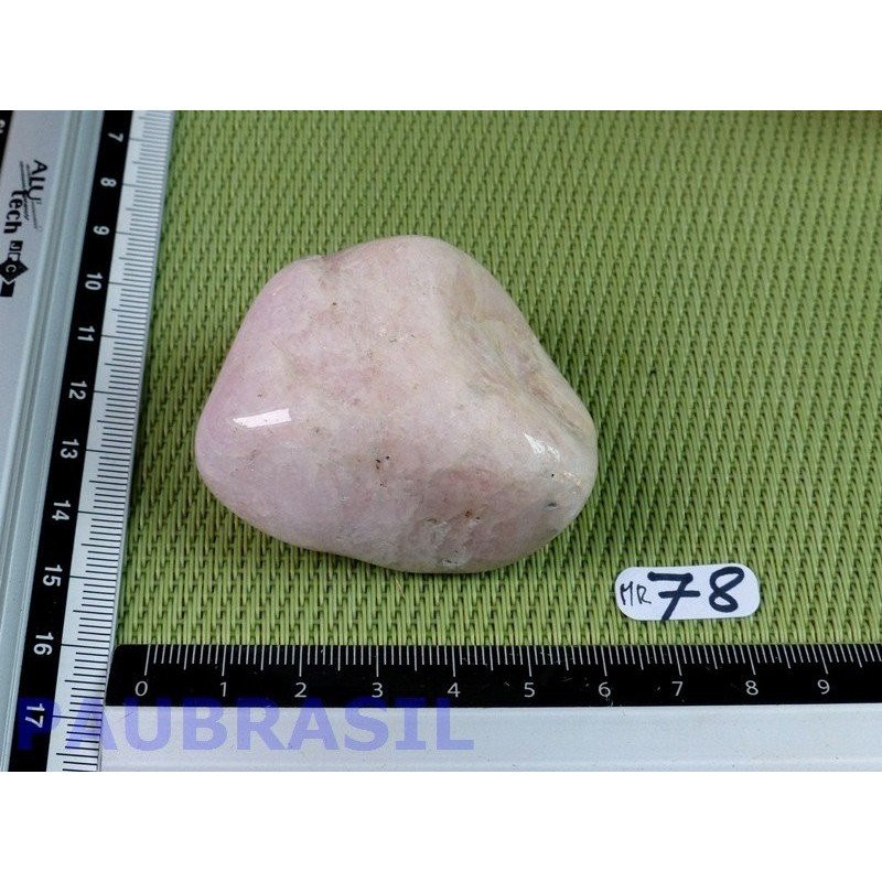 Morganite (béryl rose) pierre roulée de 98g