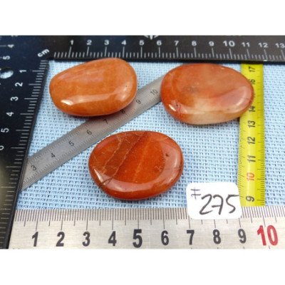 Aventurine Orange Lot de 3 Pierres Plates 86gr | Minéraux Paubrasil