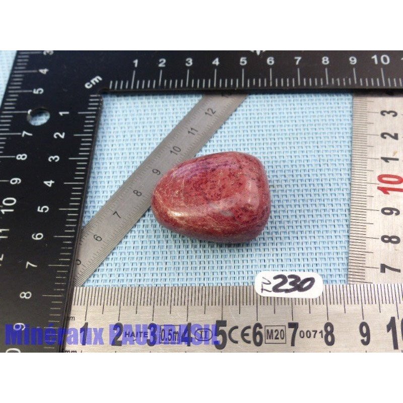 Thulite - zoïsite rouge en pierre roulée jumbo Q Extra 37gr50