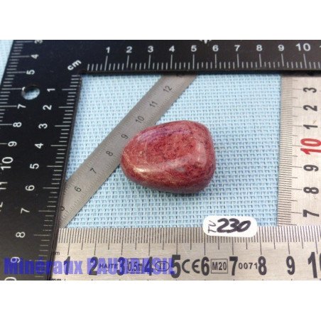 Thulite - zoïsite rouge en pierre roulée jumbo Q Extra 37gr50
