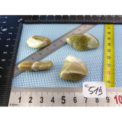 Prasiolite Lot de 4 Pierres Roulées 40g | Minéraux Paubrasil